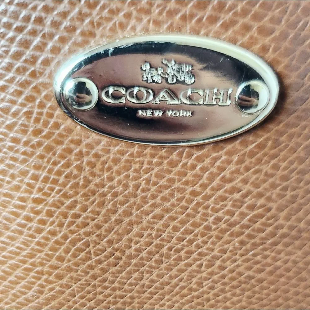 Coach Margot Carryall Satchel Saddle Brown Crossgrain Leather 13x9x5